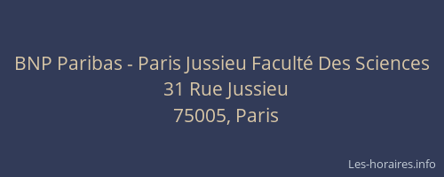 BNP Paribas - Paris Jussieu Faculté Des Sciences
