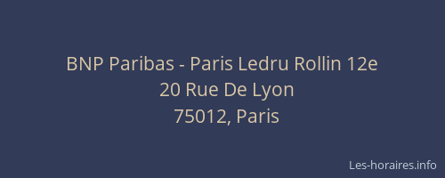 BNP Paribas - Paris Ledru Rollin 12e