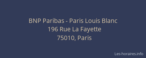 BNP Paribas - Paris Louis Blanc