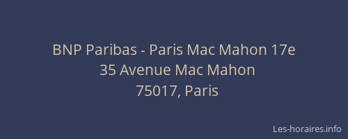 BNP Paribas - Paris Mac Mahon 17e