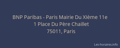 BNP Paribas - Paris Mairie Du XIème 11e