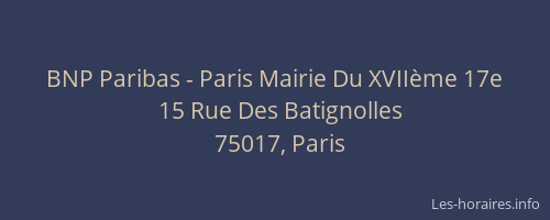 BNP Paribas - Paris Mairie Du XVIIème 17e