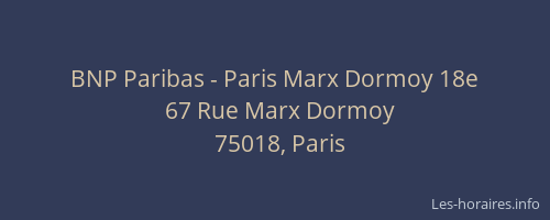 BNP Paribas - Paris Marx Dormoy 18e
