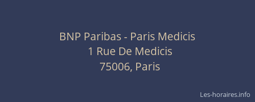 BNP Paribas - Paris Medicis