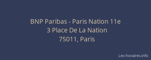 BNP Paribas - Paris Nation 11e