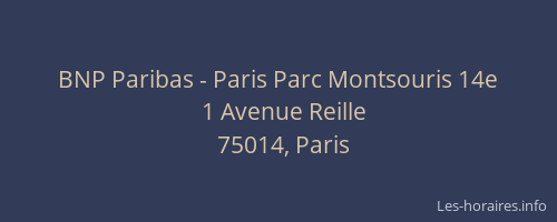 BNP Paribas - Paris Parc Montsouris 14e