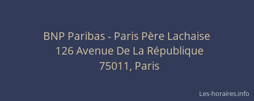 BNP Paribas - Paris Père Lachaise
