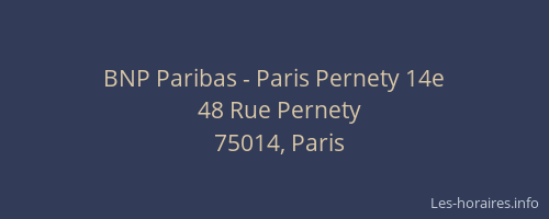 BNP Paribas - Paris Pernety 14e