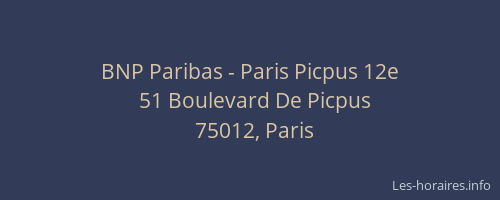 BNP Paribas - Paris Picpus 12e