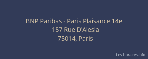 BNP Paribas - Paris Plaisance 14e