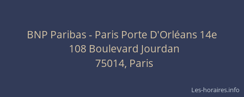 BNP Paribas - Paris Porte D'Orléans 14e