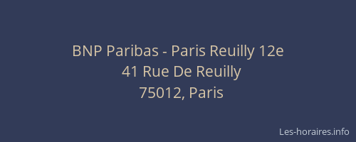 BNP Paribas - Paris Reuilly 12e