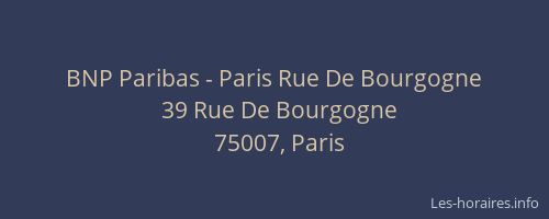 BNP Paribas - Paris Rue De Bourgogne