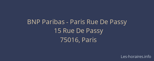 BNP Paribas - Paris Rue De Passy