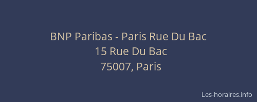 BNP Paribas - Paris Rue Du Bac