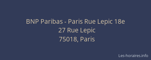 BNP Paribas - Paris Rue Lepic 18e