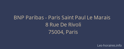 BNP Paribas - Paris Saint Paul Le Marais