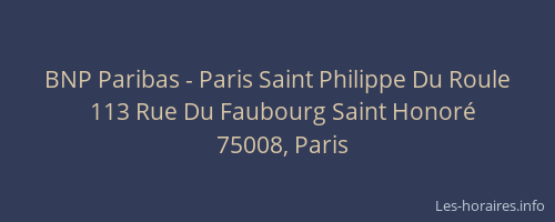 BNP Paribas - Paris Saint Philippe Du Roule