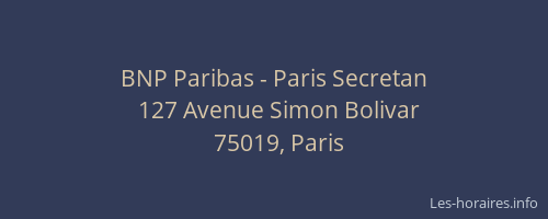 BNP Paribas - Paris Secretan