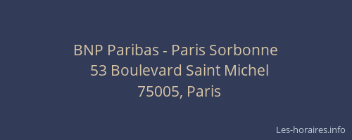 BNP Paribas - Paris Sorbonne