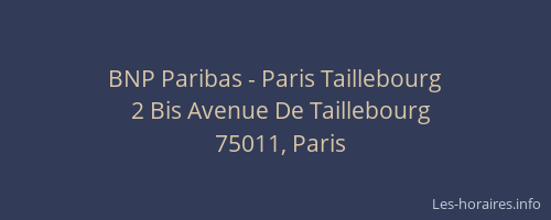 BNP Paribas - Paris Taillebourg