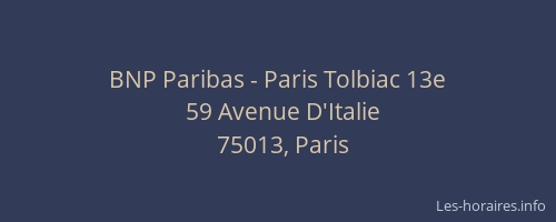 BNP Paribas - Paris Tolbiac 13e