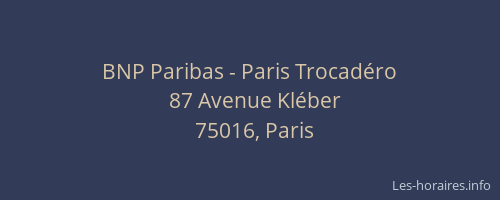 BNP Paribas - Paris Trocadéro