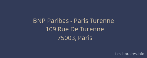 BNP Paribas - Paris Turenne