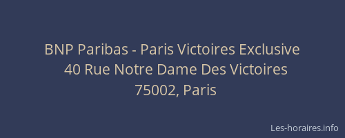 BNP Paribas - Paris Victoires Exclusive