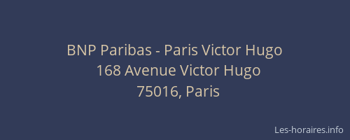 BNP Paribas - Paris Victor Hugo