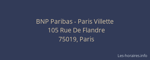 BNP Paribas - Paris Villette