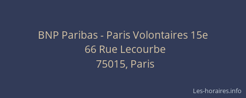 BNP Paribas - Paris Volontaires 15e