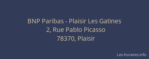 BNP Paribas - Plaisir Les Gatines