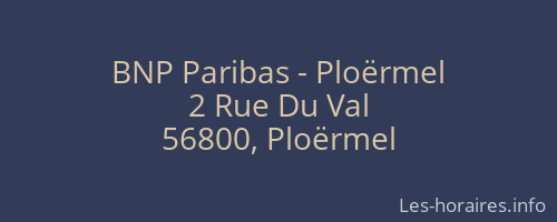 BNP Paribas - Ploërmel
