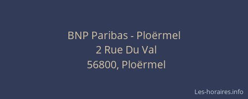 BNP Paribas - Plo&euml;rmel