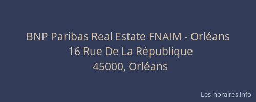 BNP Paribas Real Estate FNAIM - Orléans