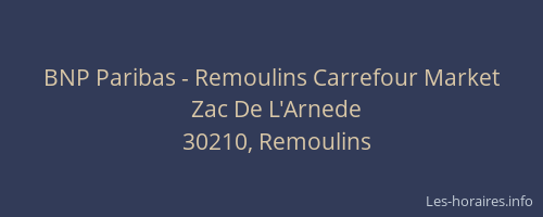 BNP Paribas - Remoulins Carrefour Market