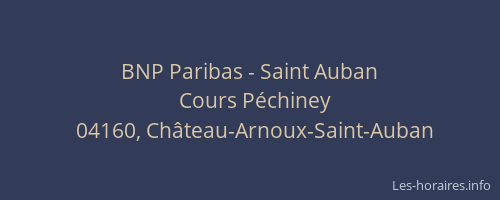 BNP Paribas - Saint Auban