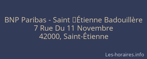 BNP Paribas - Saint Étienne Badouillère