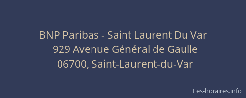 BNP Paribas - Saint Laurent Du Var