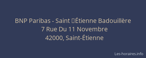 BNP Paribas - Saint ��tienne Badouill�re