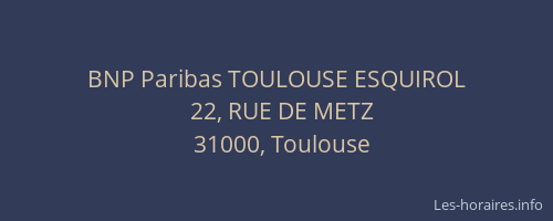 BNP Paribas TOULOUSE ESQUIROL