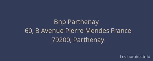 Bnp Parthenay