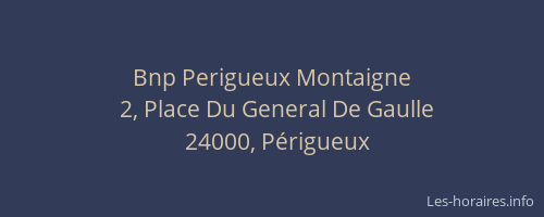 Bnp Perigueux Montaigne