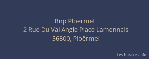 Bnp Ploermel