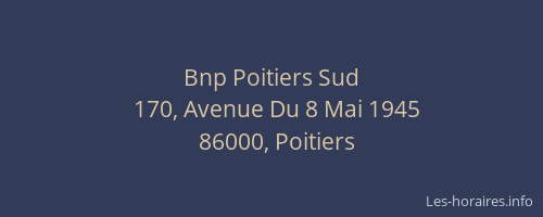 Bnp Poitiers Sud