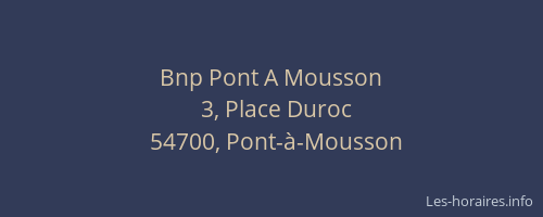 Bnp Pont A Mousson