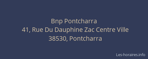 Bnp Pontcharra