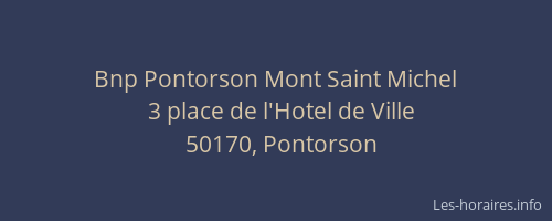 Bnp Pontorson Mont Saint Michel