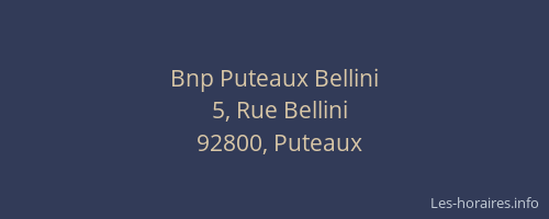 Bnp Puteaux Bellini